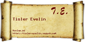 Tisler Evelin névjegykártya