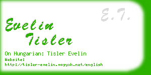 evelin tisler business card